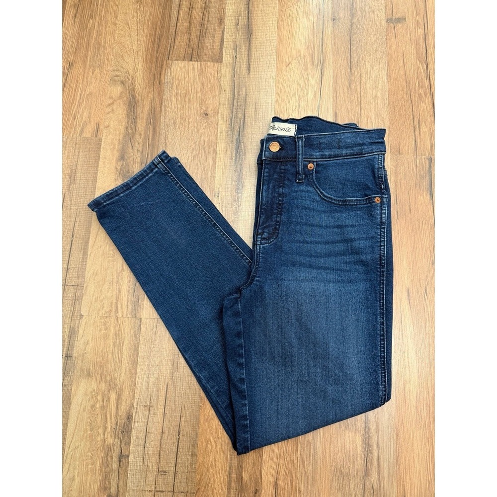 Madewell Mid-Rise Stovepipe Slim Straight Jeans Dark Wash 28